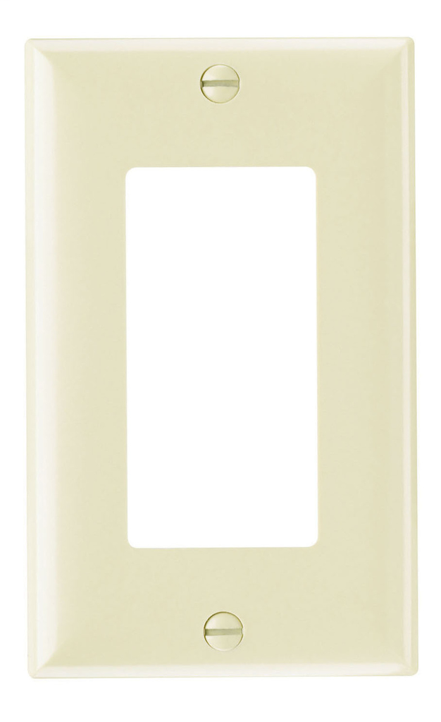 Pass & Seymour SP26-I 1-Gang 1-Decorator Ivory Smooth Thermoset Plastic Standard Wallplate Pass & Seymour SP26-I 1-Gang 1-Decorator Ivory Smooth Thermoset Plastic Standard Wallplate