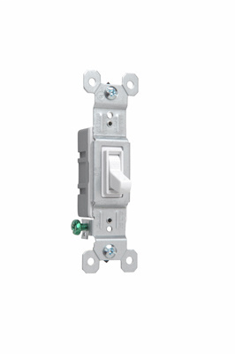 Pass & Seymour 660-WG 15 Amp 120 VAC 1-Pole White Thermoplastic Screw Mounting Grounding Toggle Switch Pass & Seymour 660-WG 15 Amp 120 VAC 1-Pole White Thermoplastic Screw Mounting Grounding Toggle Switch