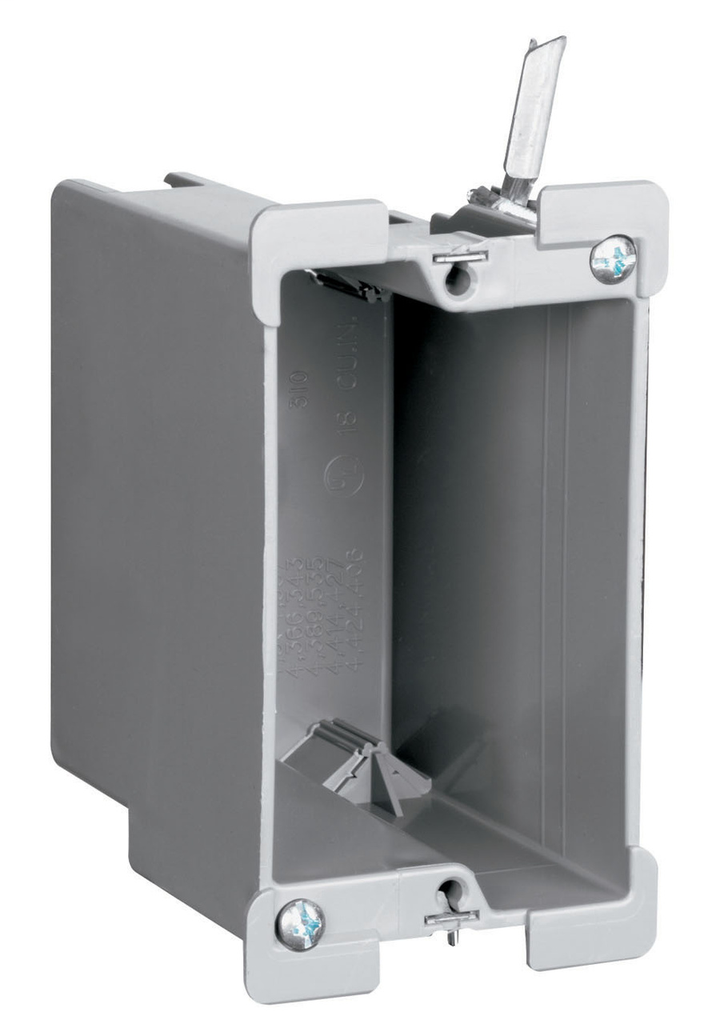 Pass & Seymour S1-18-W 3-3/4 x 2-1/4 x 3-1/32" 18" 1-Gang Thermoplastic Switch and Outlet Box Pass & Seymour S1-18-W 3-3/4 x 2-1/4 x 3-1/32" 18" 1-Gang Thermoplastic Switch and Outlet Box