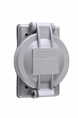 Pass & Seymour WPG-1 1-Gang Glass Filled Polycarbonate Weatherproof Flanged Inlet/Outlet Cover Pass & Seymour WPG-1 1-Gang Glass Filled Polycarbonate Weatherproof Flanged Inlet/Outlet Cover
