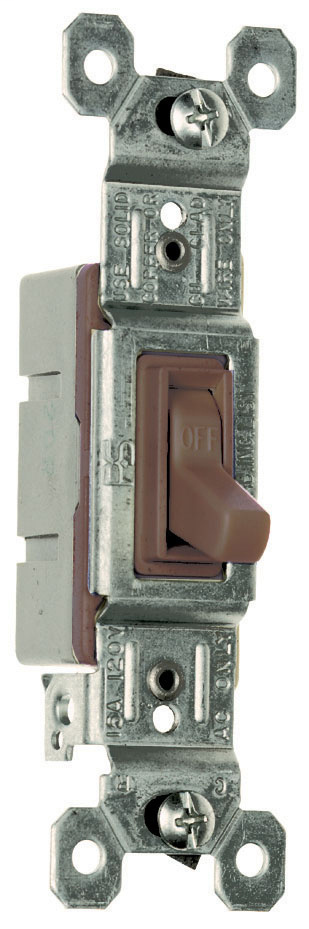 Pass & Seymour 660-G 15 Amp 120 VAC 1-Pole Brown Thermoplastic Screw Mounting Grounding Toggle Switch Pass & Seymour 660-G 15 Amp 120 VAC 1-Pole Brown Thermoplastic Screw Mounting Grounding Toggle Switch