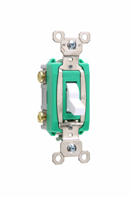 Pass & Seymour PS30AC2-W 30 Amp 120/277 VAC 2-Pole White Glass Reinforced Nylon Screw Mounting Toggle Switch Pass & Seymour PS30AC2-W 30 Amp 120/277 VAC 2-Pole White Glass Reinforced Nylon Screw Mounting Toggle Switch