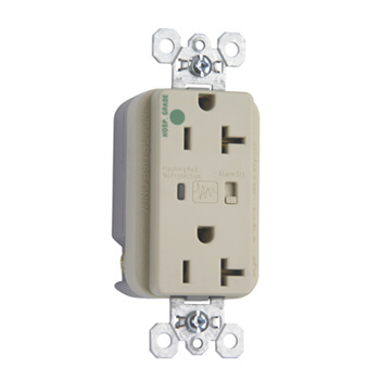 Pass & Seymour 8300-ISP 20 Amp 125 VAC 2-Pole 3-Wire NEMA 5-20R Ivory Nylon Surge Protective Duplex Receptacle Pass & Seymour 8300-ISP 20 Amp 125 VAC 2-Pole 3-Wire NEMA 5-20R Ivory Nylon Surge Protective Duplex Receptacle