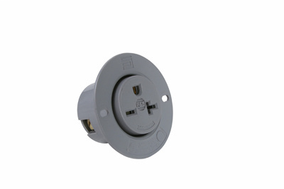 Pass & Seymour 5479-SS 20 Amp 250 VAC 2-Pole 3-Wire NEMA 6-20R Gray Thermoplastic Straight Blade Flanged Outlet Pass & Seymour 5479-SS 20 Amp 250 VAC 2-Pole 3-Wire NEMA 6-20R Gray Thermoplastic Straight Blade Flanged Outlet