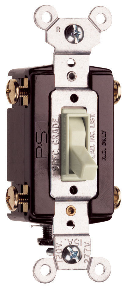 Pass & Seymour 664-LAG 15 Amp 120 VAC 4-Way Light Almond Thermoplastic Screw Mounting Grounding Toggle Switch Pass & Seymour 664-LAG 15 Amp 120 VAC 4-Way Light Almond Thermoplastic Screw Mounting Grounding Toggle Switch