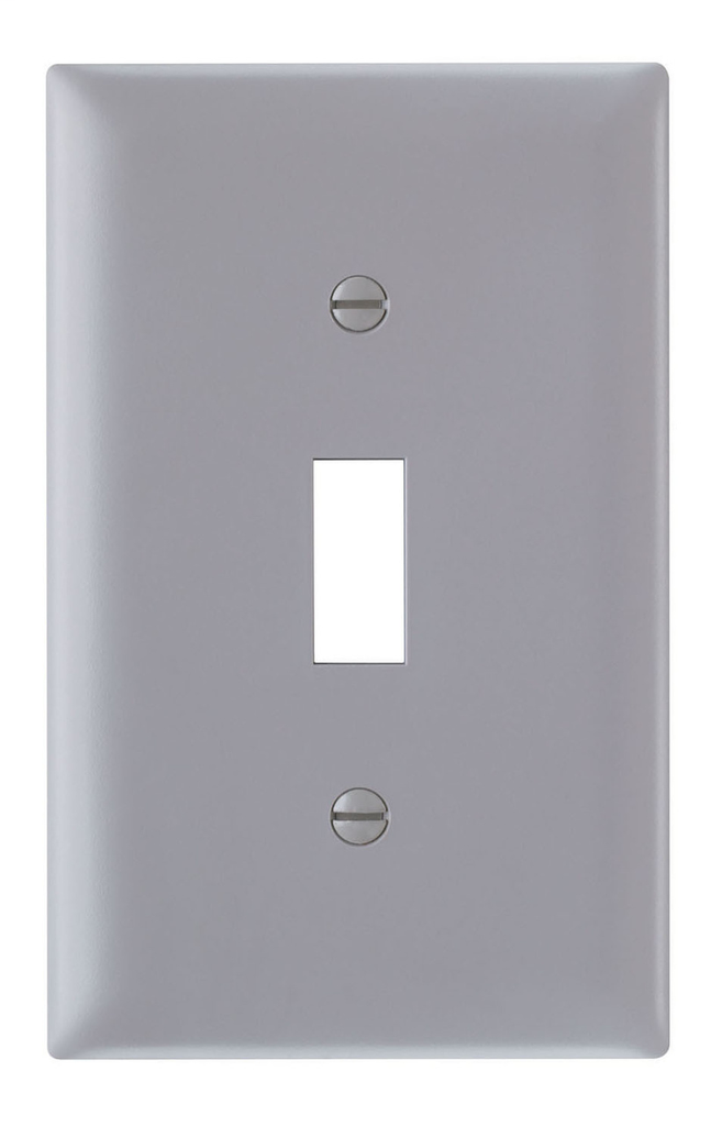 Pass & Seymour TP1-GRY 1-Gang 1-Toggle Switch Gray Nylon Standard Unbreakable Wallplate Pass & Seymour TP1-GRY 1-Gang 1-Toggle Switch Gray Nylon Standard Unbreakable Wallplate