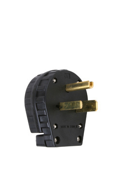 Pass & Seymour 3869 30/50 Amp 250 VAC 2-Pole 3-Wire NEMA 6-30P/6-50P Black Grounding Angled Straight Blade Plug Pass & Seymour 3869 30/50 Amp 250 VAC 2-Pole 3-Wire NEMA 6-30P/6-50P Black Grounding Angled Straight Blade Plug