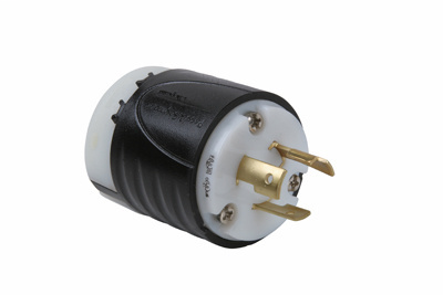 Pass & Seymour L620-P 20 Amp 250 VAC 2-Pole 3-Wire NEMA L6-20P Black and White Nylon Straight Locking Plug Pass & Seymour L620-P 20 Amp 250 VAC 2-Pole 3-Wire NEMA L6-20P Black and White Nylon Straight Locking Plug