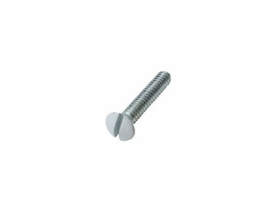 Wall Plate Screws, Oval Head Milled Slot, 6 x 32 Thread, White