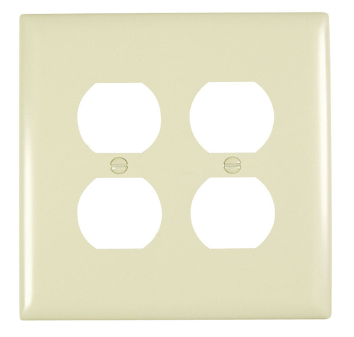 Duplex Receptacle Openings, Two Gang, Ivory