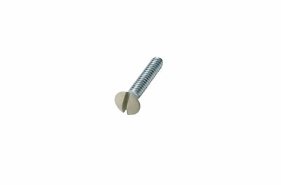 Wall Plate Screws, Oval Head Milled Slot, 6 x 32 Thread, Ivory