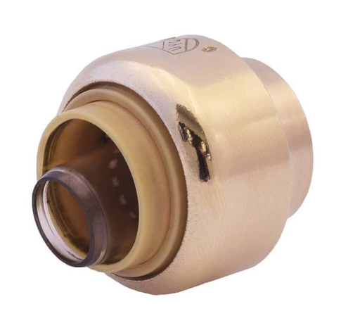3/4” Insta-Loc II No Lead, DZR Forged Brass Push Fit Test Cap
