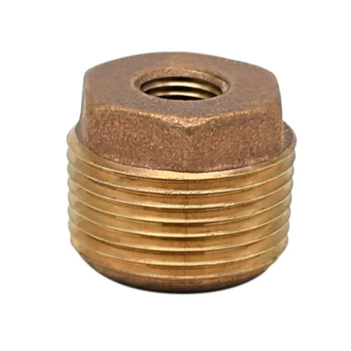 4" x 2" Threaded Cast Bronze Hex Bushing MNPT, FNPT