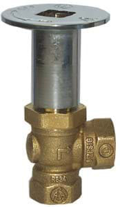 1/2 T3501PB 1/4 Turn Angle Pattern Forged Polished Brass Log Lighter Valve, Escutcheon & Key