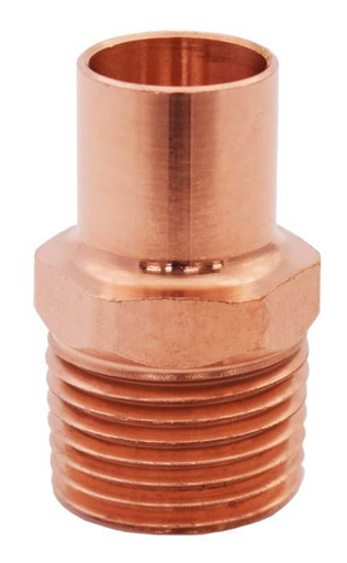 3/4" (ID) 7/8"(OD) Copper Fitting x MNPT Adapter, Ftg x MNPT