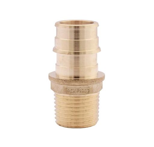 1-1/4" No Lead Forged Brass Cold Expansion (F 1960) PEX x MNPT Adapter