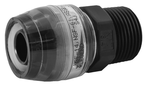 1" SmartClick PE-RT & PEX Connector MNPT Adapter