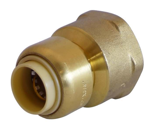1” x 3/4” InstaLoc II No Lead, DZR Forged Brass Push Fit x FNPT Reducing Adapter