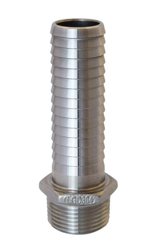 1-1/4" Extra Long .304 Stainless Steel Insert x MNPT Adapter