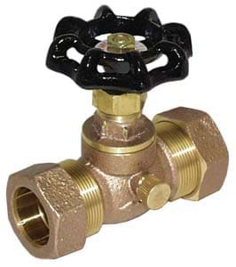 3/4 T-512 No Lead Brass Compression Stop & Waste Valve