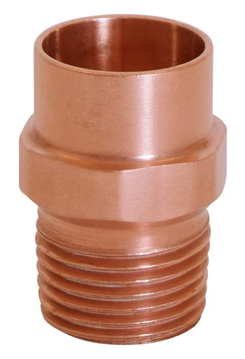 1" x 1/2" (ID) 1-1/8" x 1/2"(OD) Copper Reducing MNPT Adapter, Reducing C x MNPT