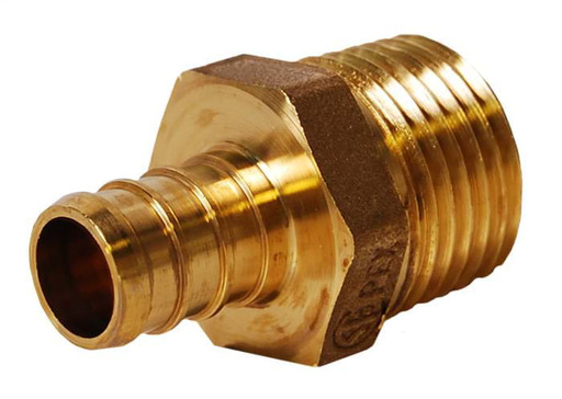 1" x 3/4" PEX x MNPT Adapter No Lead/ DZR Forged Brass Fitting