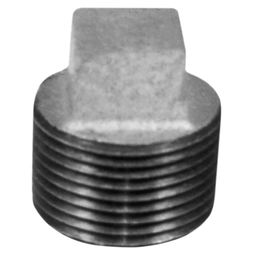 1" China Galvanized Square Head Plug MNPT
