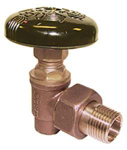 3/4" S-437 Hot Water Radiator Valve, Bronze