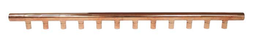 1" FTG x 1" FTG 10 Port, 1/2" PEX Branch Copper Water Distribution Manifold