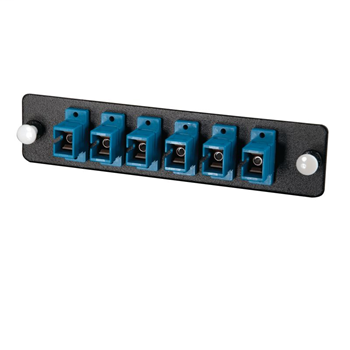 Q-Series™ 6-Strand, SC, Zirconia Insert, SM, Blue SC Adapter Panel