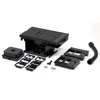 Outdoor Ground Box 2-Gang Low Voltage Box for Communication and A/V, Black
