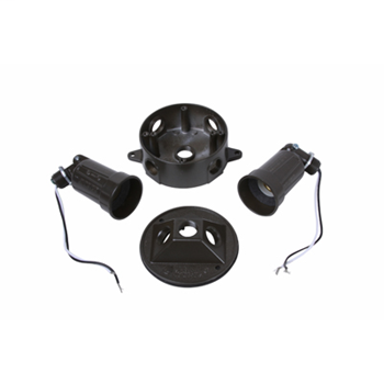 Weatherproof Dual Floodlight Kit, Bronze
