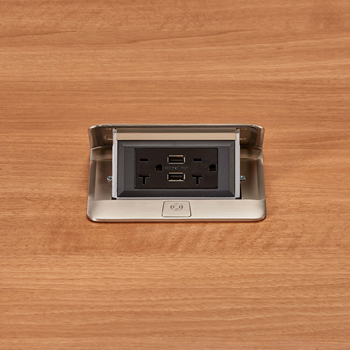 Cord Ended deQuorum™ Single Flip Up Unit with USB