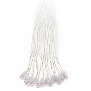 3ft EZ Patch™ Flat Pack TechChoice Cat6a, (12 Pack) - White
