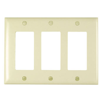 Wattstopper TP263-LA 3-Gang 3-Decorator Light Almond Nylon Standard Unbreakable Wallplate Wattstopper TP263-LA 3-Gang 3-Decorator Light Almond Nylon Standard Unbreakable Wallplate