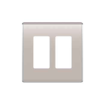 2-Gang Studio Wall Plate, Taupe