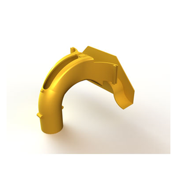 Mighty Mo Fiber Raceway, Side Drop-Off kit, to 50mm diameter flexible tube, yellow