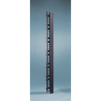 MM6 Vertical Cable Management Cage with dual hinged covers, 4" x 7" x 7'