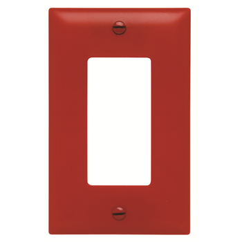 Pass & Seymour TP26-RED 1-Gang 1-Decorator Red Nylon Standard Unbreakable Wallplate Pass & Seymour TP26-RED 1-Gang 1-Decorator Red Nylon Standard Unbreakable Wallplate