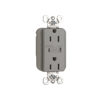 PlugTail® Extra Heavy-Duty Surge Protective Duplex Receptacle, Gray