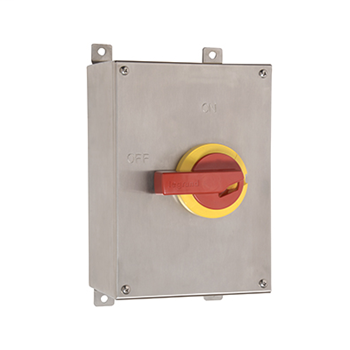 Stainless Steel Safety Switch with Auxiliary Contact, 60 Amps