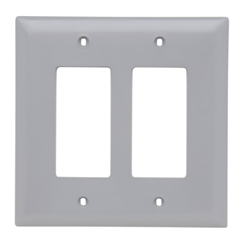 Decorator Openings, Two Gang, Gray