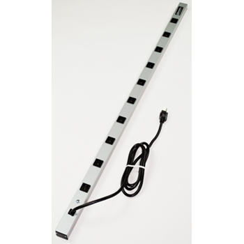 CabinetMate Plug-In Outlet Center Unit / 120V/15A / 48" long / 10 O/L / 6' cord / Computer Grade Surge
