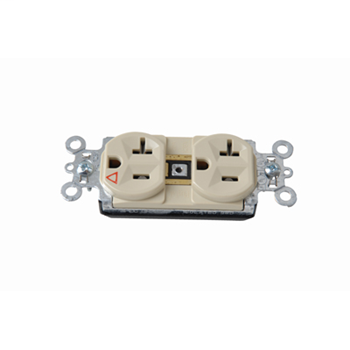 PlugTail® Isolated Ground Spec Grade Receptacles, 20A, 125V, Ivory