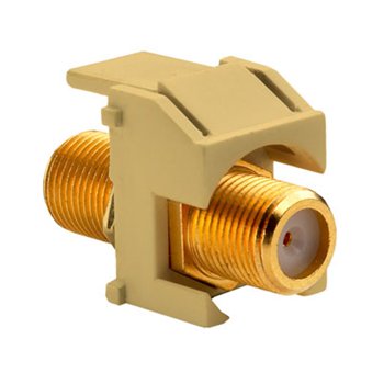 Recessed Gold F-Connector, Ivory