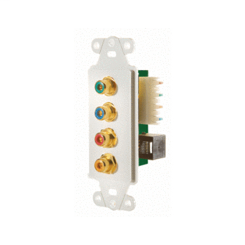 Product image for Pass & Seymour WP1010-LA Category 5E Light Almond Component Video/Digital Audio Pre-Configured Strap