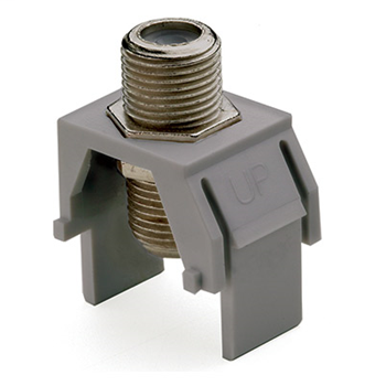 WP3479-GY - Non-Recessed Nickel F-Connector, Gray