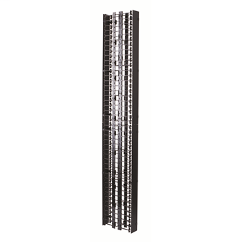 Standard Vertical Cable Management Cage with Cover, 3.75 x 13.17" x 8', double-sided