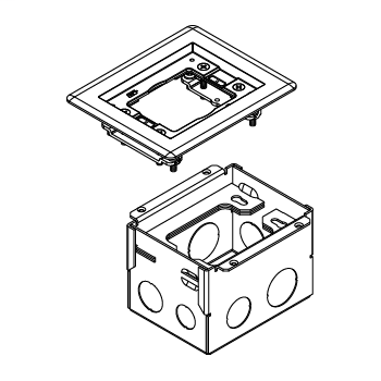 Product image for Wiremold 880W1817B FLOOR BOX W/1 GANG BRASS FLANGE