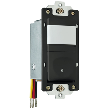 120V Incandescent Single Pole Vacancy Sensor, Manual Operation, Black